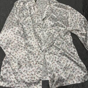 SILK & SATIN FLORAL PAJAMA SET